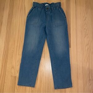 Loft outlet high rise straight paper bag waistband jeans Small